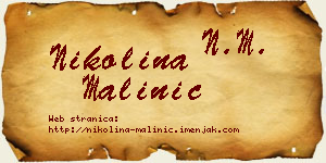Nikolina Malinić vizit kartica